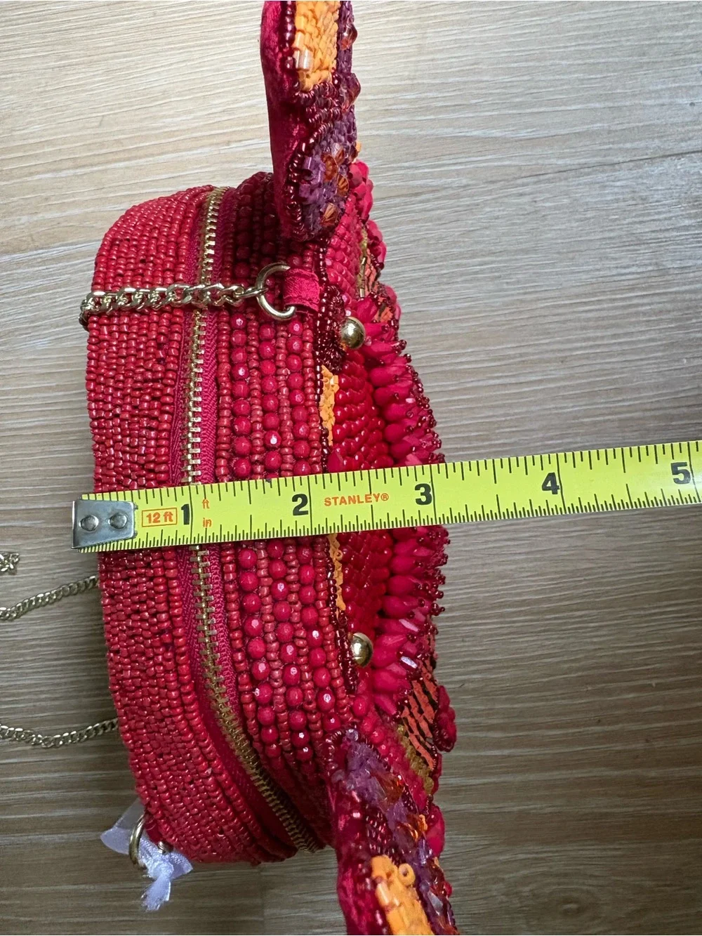 🦀 Viral Beaded Crab Bag with Gold Chain Strap